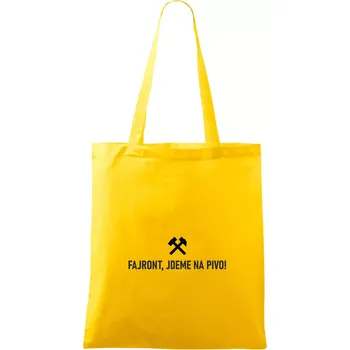 FAJRONT, JDEME NA PIVO!﻿ - Taška bavlněná - 42 x 38 cm ( Žlutá )