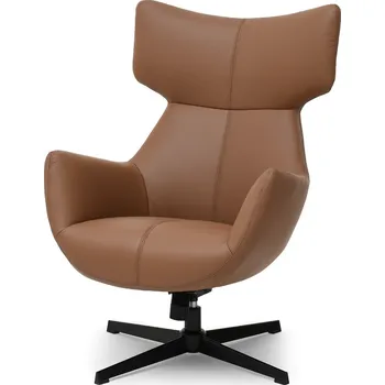 Křeslo Mebel Partner Lordon (hnědá + černá)