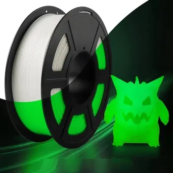 PLA filament 1,75 mm 200 g Bílý ve dne a zeleně svítící v noci světélkující vlákno pro 3D tisk dekorace a modely zelená