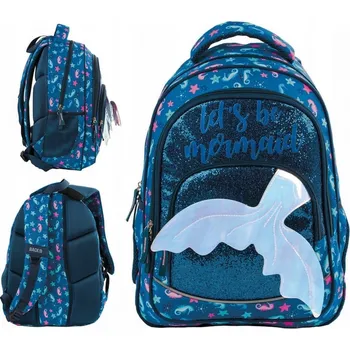 Školní batoh vícekomorový Back Up modrý, růžový, vícebarevný, 24 l