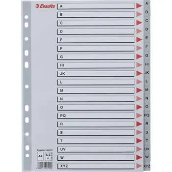 ESSELTE Rozdružovač A4 plastový Esselte - šedý / A - Z 404423