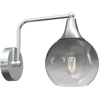 Nástěnné svítidlo Nástěnné svítidlo Monte, 1x grafitové skleněné stínítko, ch