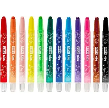 Pastelka Šroubovací voskové pastelky 12 barev EASY