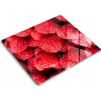 Obraz Kuchyňská skleněná deska eko premium ideální Ovoce maliny 60x52 cm