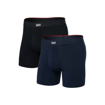 Boxerky SAXX VIBE XTRA Soft Comfort Boxer BRF FLY 2PK Man, black/navy XL + Doprava zdarma