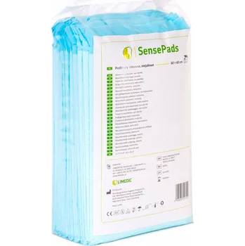 Inkontinenční podložka Přebalovací Podložka SensePads v prostěradlech 60 cm x 60 cm 25 ks