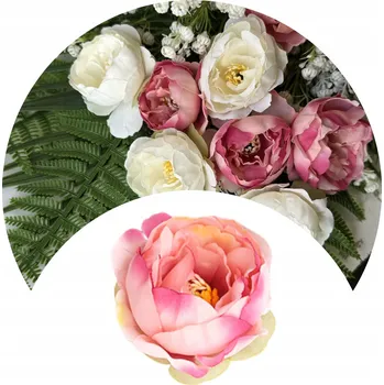 umělá květina UMĚLÝ KVĚT PIVOŇKA růžová kytice dekorace HLAVIČKA PIVOŇKY jako živá KVALITA