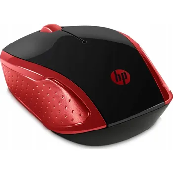 Myš NOVÁ BEZDRÁTOVÁ MYŠ HP 200 2HU82AA 2,4 GHz USB 1000 DPI ČERVENÁ