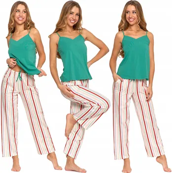 Dámské noční prádlo Moraj dámské pyžamo bavlna zelené, velikost XL