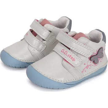 Dívčí polobotky DDstep Kožené barefoot boty D.D.step S070-41929 White Velikost: 20