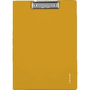 Karton P+P Dvojdeska A4 VERDE s klipem - hořčicová 563603