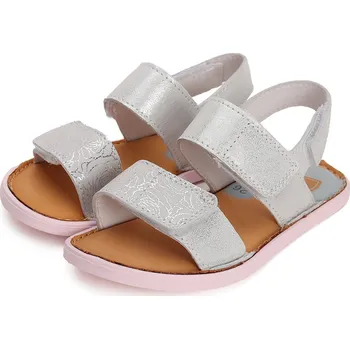 Dívčí sandály DDstep Kožené Barefoot sandálky D.D.step G076-41539A Silver Velikost: 37
