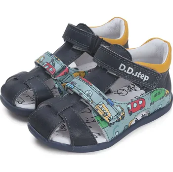 Dívčí sandály DDstep Kožené sandálky D.D.step G075-41154 Royal Blue Velikost: 30