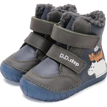 Chlapecká zimní obuv DDstep Zimní kožené boty D.D.step W029-52287A Royal Blue Velikost: 22