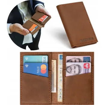 Peněženka Brødrene pánská kožená peněženka hnědá - muž