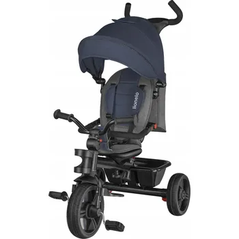 Dětské vozidlo Tříkolka Lionelo Haari černá, modrá LO-HAARI JEANS
