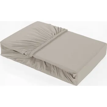Prostěradlo Barevné napínací prostěradlo Klinmam Home Elastan, barva světle hnědá, 180-200x200 cm