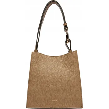 Furla kabelka z pravé kůže hnědá