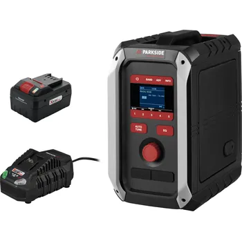 Stavební technika PARKSIDE PERFORMANCE® Aku stavební rádio DAB+ PBR 36 A1, Smart 8 Ah