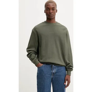 Pánská mikina Bavlněná mikina Tommy Jeans DM0DM21622 zelená 97X, vel. M