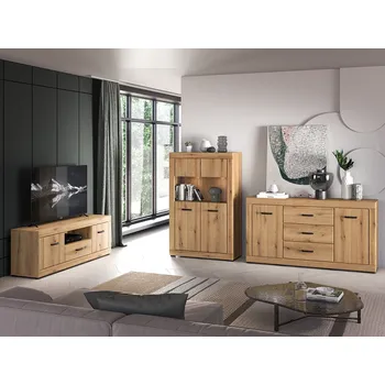 Obývací stěna ML meble Obývací stěna Dora 1 LED osvětlení: Včetně LED osvětlení