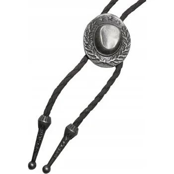 Kravata BOLO KRAVATA Western Divoký západ řemínek stříbro MINI KOVBOJSKÝ KLOBOUK HIT