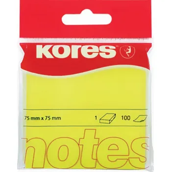 Samolepící bloček Kores Samolepicí bloček Kores neon - žlutá 67764