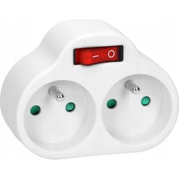 vypínač a zásuvka Elektrická Zásuvka rozbočka Orno bílá