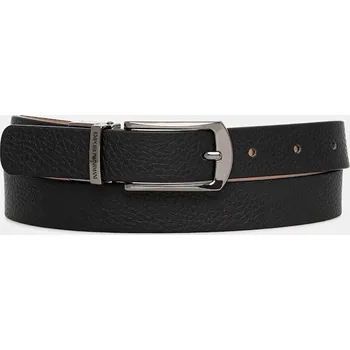 Opasek Kožený pásek Emporio Armani EW002020.AF20109 černá 99X, vel. 95