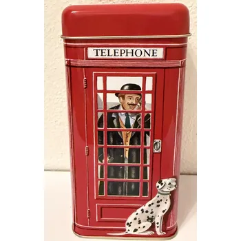Dóza na potraviny Plechová dóza - plechovka Telefonní budka