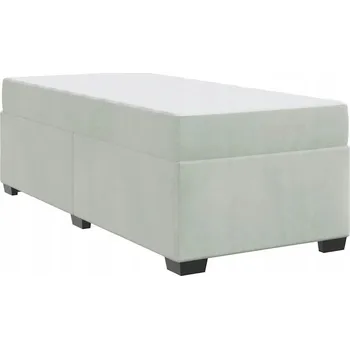 Ložnice Rám postele s matrací Světle šedý 100 x 200 cm Samet