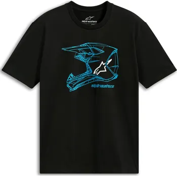 Pánské tričko Tričko Alpinestars MX Helmet CSF černo-modré L