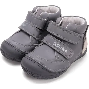 Chlapecké polobotky DDstep Kožené boty D.D.step S082-52202B Dark Grey Velikost: 23