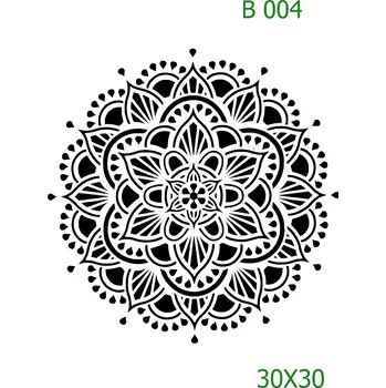 Plastová šablona pro malování - Mandaly a dortovky - Mandala (B004) - 30 x 30 cm , Lepící fólie