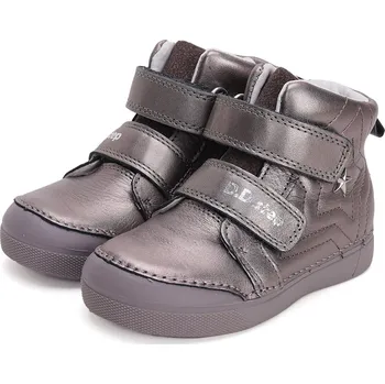 Dívčí polobotky DDstep Kožené boty D.D.step A068-42164B Grey Velikost: 25