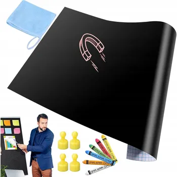 MAGNETICKÁ FÓLIE TABULE SAMOLEPICÍ MĚKKÁ TABULE S POPISOVATELNÝM POVRCHEM 40×80 CM