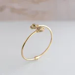 Lillian Vassago Pevný zlatý náramek levhart zdobený zirkony LLV59-GB050