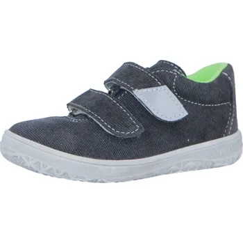 Dívčí polobotky Jonap barefoot boty B11SV šedá riflovina Velikost: 23