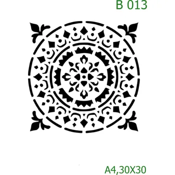 Plastová šablona pro malování - Mandaly a dortovky - Mandala (B013) - A4 , Lepící fólie