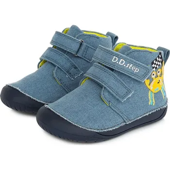 Chlapecká obuv DDstep Barefoot plátěné tenisky D.D.step C070-349A Royal Blue Velikost: 21