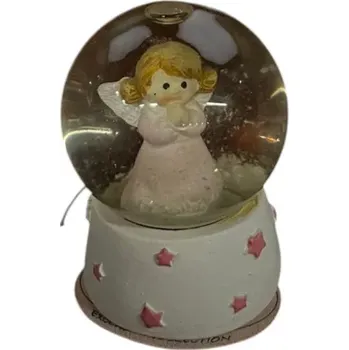 Vánoční dekorace Sněžítko s andílkem (Skleněná koule sněžítko)