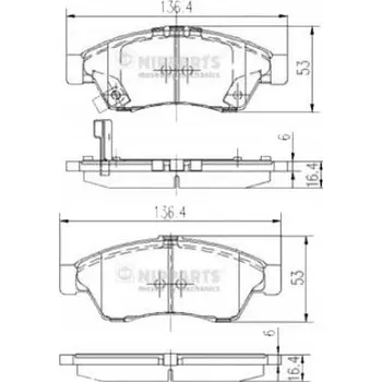 Posilovač řízení BRZDOVÉ DESTIČKY NIPPARTS J3608024