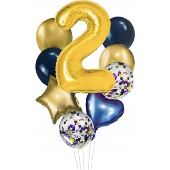 Balónek Sada narozeninových balónků číslice 2
