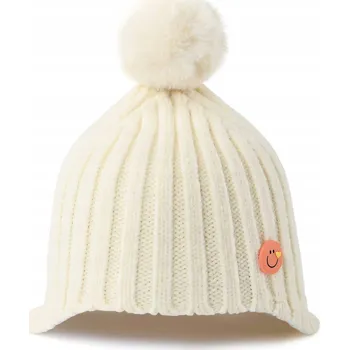 Čepice Zimní čepice s bambulí ecru Be Snazzy, vel. 48/54