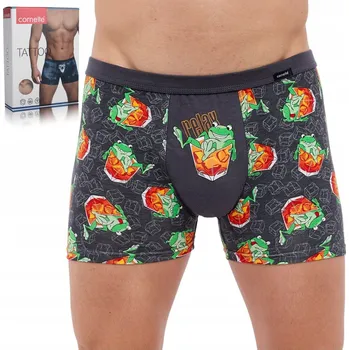 Boxerky Pánské boxerky Cornette Tattoo 280/233 Relax vel. XXL (52) žáby whisky
