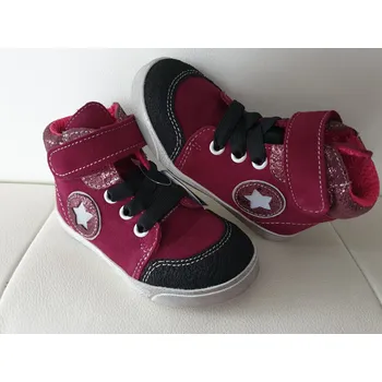 Chlapecké polobotky Jonap kožené boty 028 SV vínová hvězda Velikost: 35