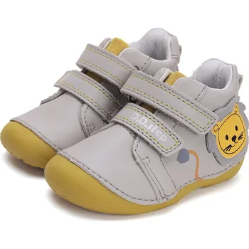 Dívčí polobotky DDstep Kožené boty D.D.step S015-51897A Light Grey Velikost: 24