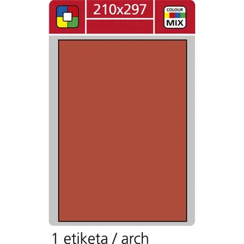 Samolepící etiketa SK Label Print etikety A4 pro laserový a inkoustový tisk - 210 x 297 mm (1 etiketa/ arch) červená 66856