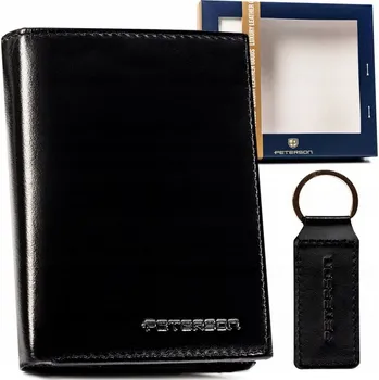 Peněženka Peterson pánská peněženka z pravé kůže černá - muž