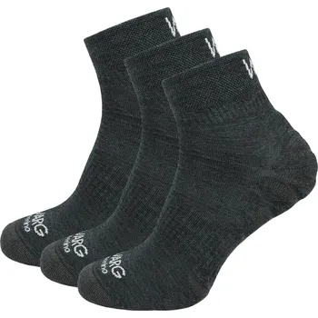 Ponožky Warg Endurance Merino Mid 3-pack Velikost ponožek: 43-46 / Barva: zelená